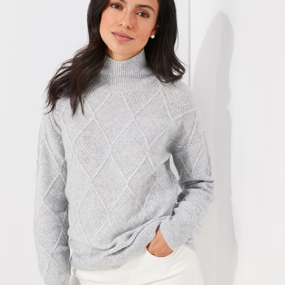 Vineyard Vines Aran Stitch Mochneck Sweater